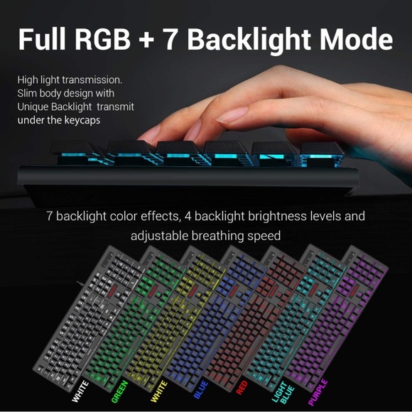 Redragon S107 Gaming Essentials 3-in-1 Set Keyboard/Mouse/Mouse new sealed - Picture 3 of 9